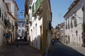 На улице города Бежа.