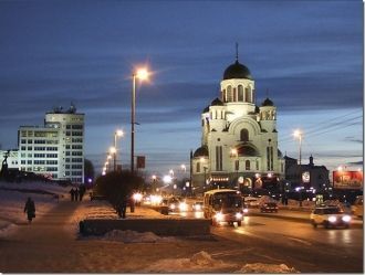 На улице города Попрад.