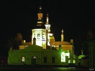 Ночной Минусинск Свято-Спасский собор Но
