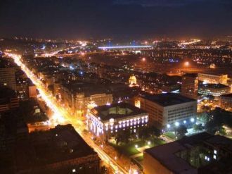 Ночной город Кызыл.