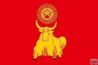 Флаг города Кызыл.