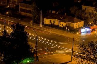 Ночной Хмельницкий, Украина.