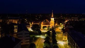 Валга ночью.