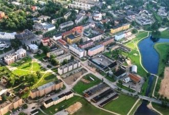 Валга с высоты.