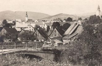 Старое фото города Мост.