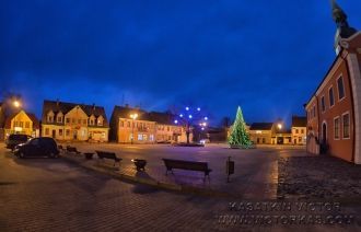 Ночной город Бауска.