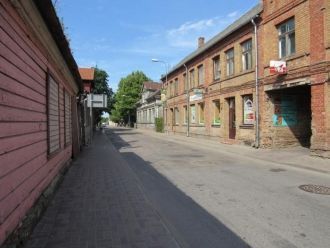 На улицах города Бауска.