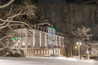 Зимняя ночь в Марианске-Лазне.