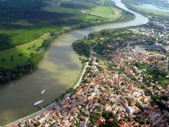 Город Сентендре с высоты птичьего полета