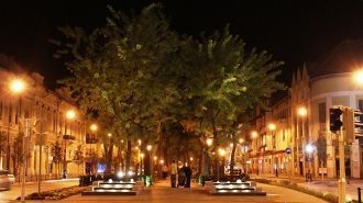 Город Кечкемет ночью.