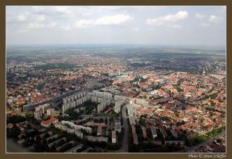 Город Кечкемет с высоты.