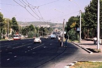 Улица в Душанбе.