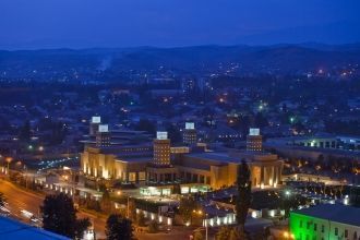 Ночной Душанбе.