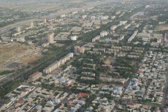 Душанбе - вид с высоты.