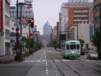 На улице города Тояма.