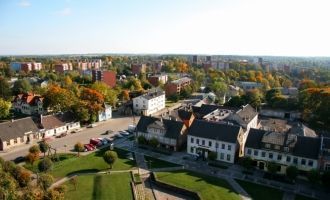 Добеле с высоты птичьего полета.