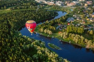 Валмиера с высоты.