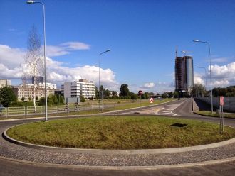 На улице города Валмиера.