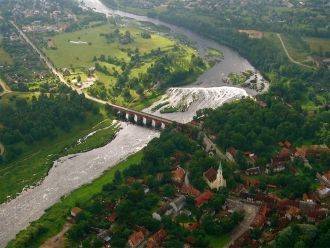 Город Кулдига с высоты.