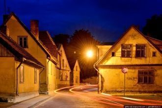 Ночные улицы Кулдиги.