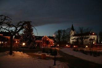 Ночной город Салдус.