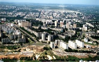 Город Белгород. Вид сверху.