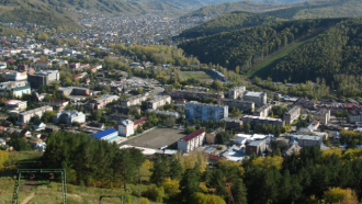 Горно-Алтайск с высоты.