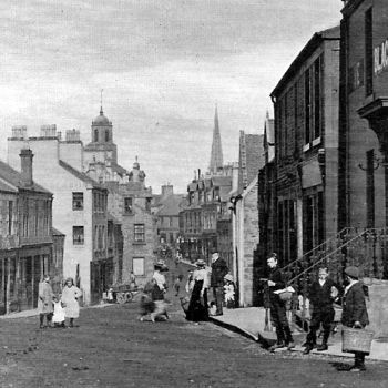 Старая фотография с видами Ланарка, Шотл