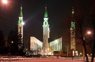 Городская соборная мечеть ночью