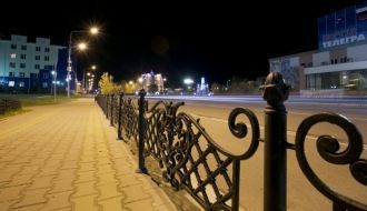 Ночной город Югорск.