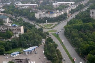 Город Артем с высоты.