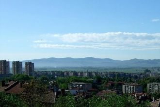 Вид на город Казанлык.
