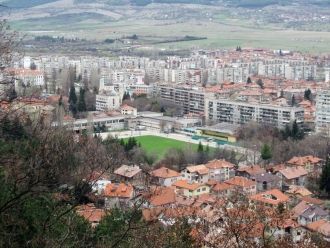 Кюстендил с высоты.