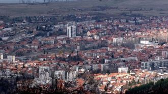 Кюстендил с высоты.