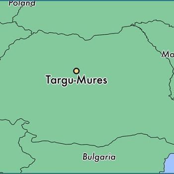 Тыргу-Муреш на карте Румынии.