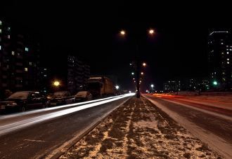 Снежинск ночью.