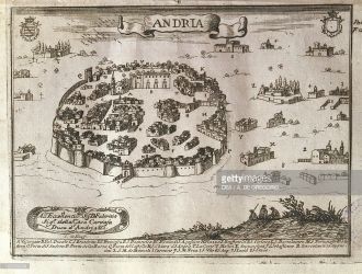 Границы Андрии в XVIII веке.