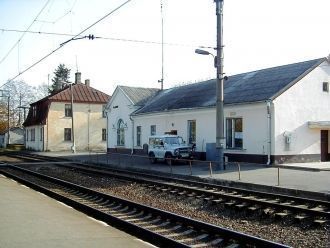 Железнодорожная станция города Олайне.