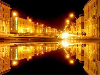 Вид на ночной Ангарск.