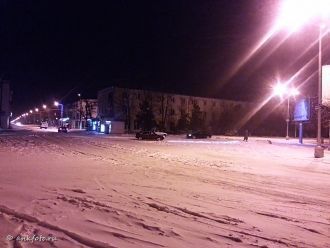 Белая Калитва ночью.