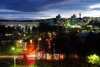 Ночной город.