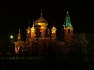 Храм, ночь, Тында.