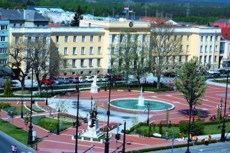 Город Надьканижа. Вид на площадь города.