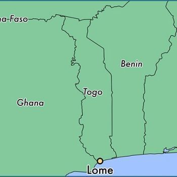 Ломе на карте Того.