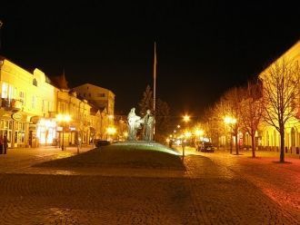 Ночной город Мукачево.