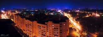Ночное Раменское, вид сверху