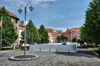 Площадь города Литвинов.
