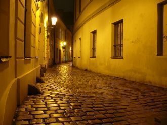 Ночная улица Литвинова.
