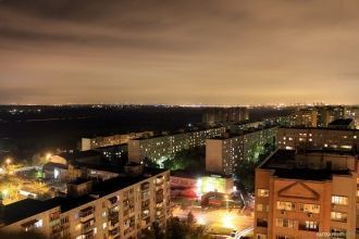 Ночной вид города Лыткарино