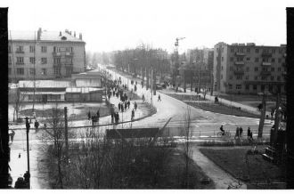 Пушкино, вид с ж/д моста, 1969